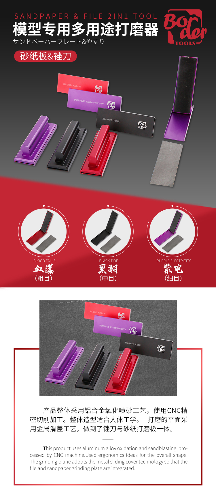 BD0095 SANDPAPER&FILE 2IN1 TOOL (图1)